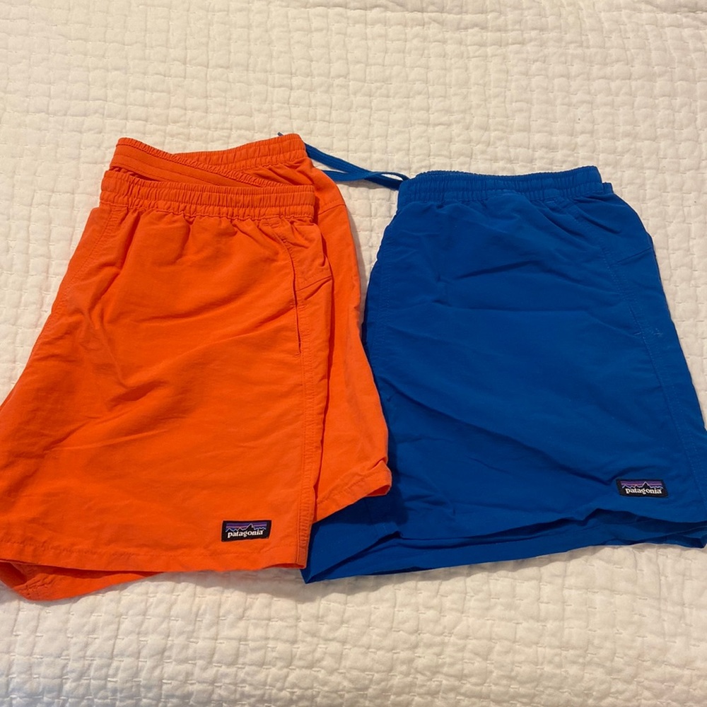 Patagonia baggies set of 2. Size M.